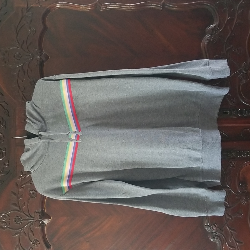 Old Navy rainbow stripe sz L hoodie sweatshirt
